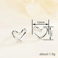 Minimalist Heart Earrings For Women, Sweet Elegant Daily Matching Fashion Jewelry Accessories view 4