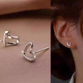 Minimalist Heart Earrings For Women, Sweet Elegant Daily Matching Fashion Jewelry Accessories view 1