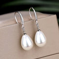 Faux Pearl Drop Earrings For Women, Elegant Minimalist Waterdrop Daily Jewelry view 2