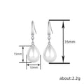 Faux Pearl Drop Earrings For Women, Elegant Minimalist Waterdrop Daily Jewelry view 4