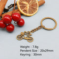 Metal Bicycle Motorcycle Keychain Bag Charm view 2