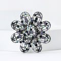 Metal Alloy Rhinestone Flower Brooch For Blazers And Shirts view 3