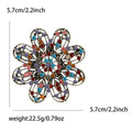 Metal Alloy Rhinestone Flower Brooch For Blazers And Shirts view 5