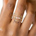 Dreamy Princess Three Piece Ring Set, Pink Zircon Sweet Women's Daily Niche Fashion Jewelry view 4