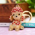 Jeweled Poodle and Dog Keychains in Nine Pictured Color Options view 9