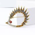 Metal Alloy Rhinestone Hedgehog Brooch For Coats And Shirts view 4
