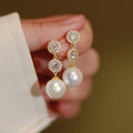 Plated Geometric Drop Earrings For Women French Elegant Light Luxury Fashion Jewelry view 1