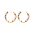 Light Luxury Copper Round Smooth Geometric Huggie Earrings For Women Vintage Elegant Fashion Jewelry view 5