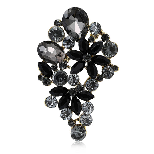 Alloy Glass Small Brooch Pin For Suits And Dresses
