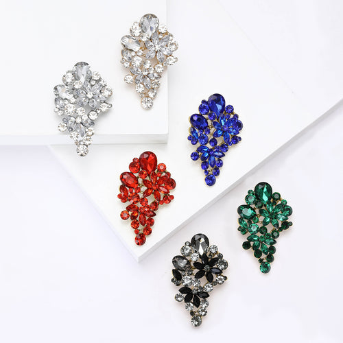 Alloy Glass Small Brooch Pin For Suits And Dresses