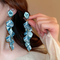 Fresh Sweet Floral Tassel Copper Drop Earrings With Silver Pins, Style Fashion Jewelry view 3