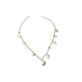Stainless Steel Irregular Round Resin Bulb Necklace Bracelet Jewelry Set, Geometric Luxury Style view 5