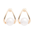 French Vintage Teardrop Faux Pearl Stud Earrings For Women, Elegant Light Luxury Ear Jewelry view 5