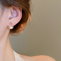 French Vintage Teardrop Faux Pearl Stud Earrings For Women, Elegant Light Luxury Ear Jewelry view 4