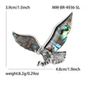 Vintage Alloy Shell Eagle Brooch For Men's Suits And Shirts view 5