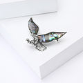 Vintage Alloy Shell Eagle Brooch For Men's Suits And Shirts view 3