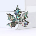 Alloy Shell Maple Leaf Brooch Pin For Women's Apparel view 2