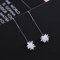 Clear Look Floral Long Earrings in Three Distinct Styles view 4