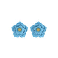 Elegant Enamel Peach Blossom Flower Studs With Rhinestone Center Sweet Spring Alloy Earrings view 5