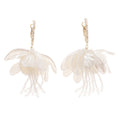 Copper Flower Pearl Tassel Drop Earrings French Light Luxury Silver Needle Fashion Jewelry view 5