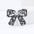 Alloy Rhinestone Hollow Bow Brooch Pin For Womens Fashion Clothing view 3