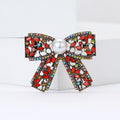 Alloy Rhinestone Hollow Bow Brooch Pin For Womens Fashion Clothing view 4