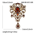 Luxury Alloy Glass Pendant Brooch For Women Garment Decoration view 5