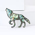 Alloy Abalone Shell Wolf Lapel Pin For Men's Suits Brooch view 2