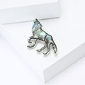Alloy Abalone Shell Wolf Lapel Pin For Men's Suits Brooch view 3