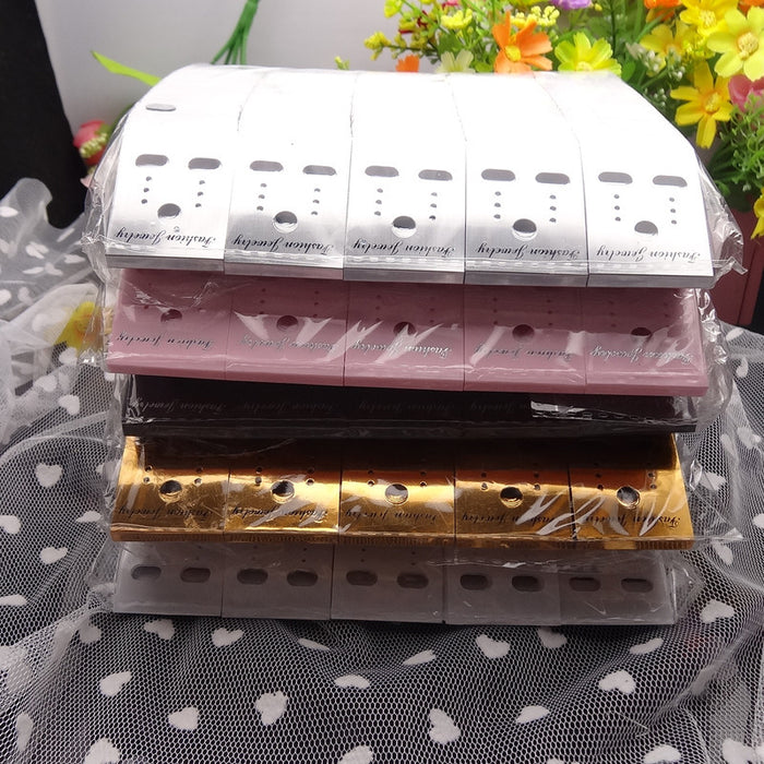 Printed Plastic Earring Display Cards in Five Colors