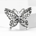 Alloy Pearl Butterfly Brooch Pin For Women's Coats And Sweaters view 3