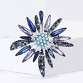 Alloy Rhinestone Glass Sunflower Brooch Pin For Women's Clothing view 4