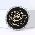 Alloy Rhinestone Hollow Rose Brooch Pin For Women's Apparel view 2