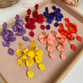 Chic Acrylic Rose Petal Tassel Drop Earrings With Silver Pins For Women view 3