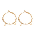 Copper Star Spike Hoop Earrings With Silver Needle Posts Chic Geometric Statement Jewelry view 5