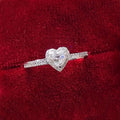Sweet Heart Zircon Ring For Women, Elegant Peach Heart Design Fashion Jewelry Accessory view 5