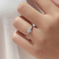 Sweet Heart Zircon Ring For Women, Elegant Peach Heart Design Fashion Jewelry Accessory view 3