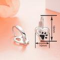 Creative Heart Cat Paw Enamel Earrings For Women, Cute Sweet Daily Matching Ear Jewelry view 4
