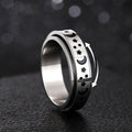 Unisex Rotating Star And Moon Ring, Korean Fashion Finger Band For Men And Women Jewelry view 1