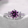 Four Prong Zircon Ring For Women, Light Luxury Elegant Princess Wedding Banquet Accessory view 1