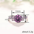 Four Prong Zircon Ring For Women, Light Luxury Elegant Princess Wedding Banquet Accessory view 4