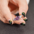 Four Prong Zircon Ring For Women, Light Luxury Elegant Princess Wedding Banquet Accessory view 3
