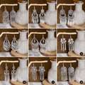 Vintage Ethnic Boho Tassel Drop Earrings For Women, Artistic Personality Bean Charm Jewelry view 3