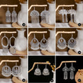 Vintage Ethnic Boho Tassel Drop Earrings For Women, Artistic Personality Bean Charm Jewelry view 4