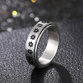 Unisex Rotating Flower Ring, Niche Fashion Adjustable Finger Band With Small Floral Design view 3
