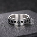 Unisex Rotating Flower Ring, Niche Fashion Adjustable Finger Band With Small Floral Design view 4
