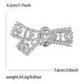 Alloy Rhinestone Hollow Bow Brooch Pin For Women's Apparel view 6