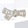 Alloy Rhinestone Hollow Bow Brooch Pin For Women's Apparel view 4