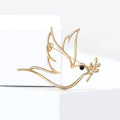 Alloy Hollow Peace Dove Brooch Pin For Unisex Clothing Decoration view 4