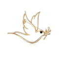 Alloy Hollow Peace Dove Brooch Pin For Unisex Clothing Decoration view 1